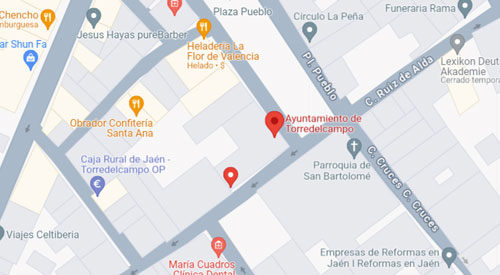 mapa Registro Civil-Juzgado de paz de Torredelcampo Jaén
